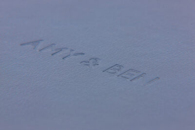 Debossing - One Line - AMY & BEN